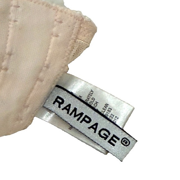 Rampage Sexy Lacy Pink Underwire Sheer Corset Bra Top with Bows; 36C NWOT - Picture 4 of 11